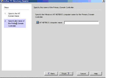 Specify NT NETBIOS name for preferred NT directory source.
