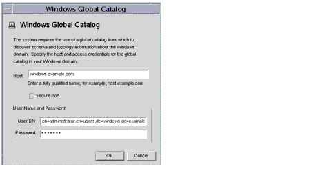 Windows Global Catalog window.