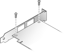 image:Figure that shows how to remove the bracket screws.