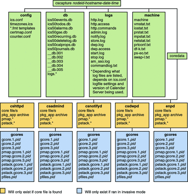 Directory layout of captured data.