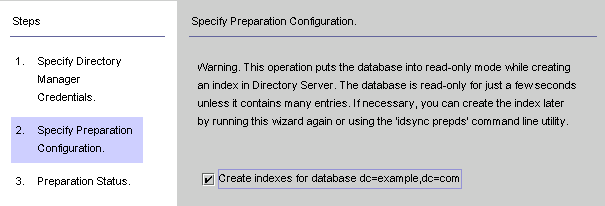 Decide whether to create indexes now, or at a later time.