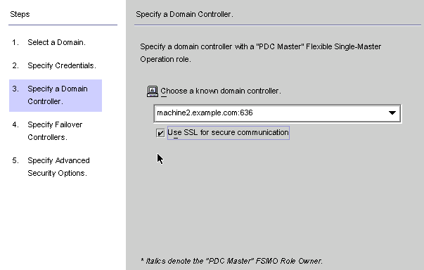 Active Directory ドメインコントローラを選択します。