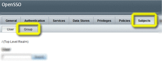 Subject->Group tab