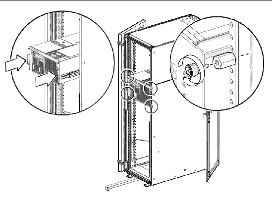 Figure showing an example of spacers aligned with captive screws.