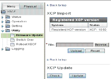 Figure showing the example of the tree frame and main page.