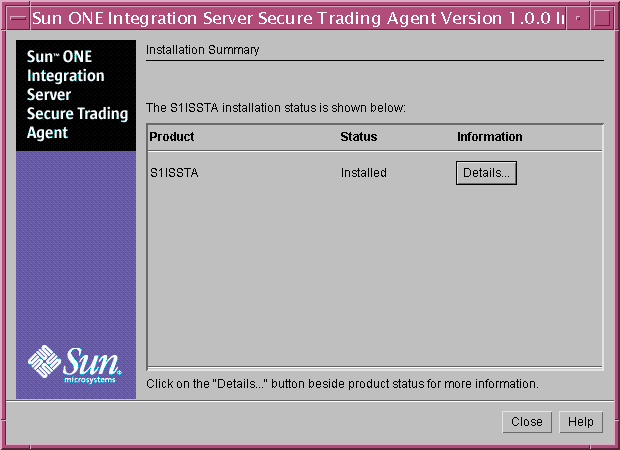 Screen capture displaying the installer screen that lists installation process results and prompts you to close the installation wizard.
