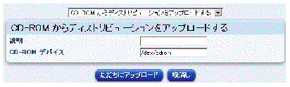 ���οޤϡ�CD-ROM ����ǥ����ȥ�ӥ塼�����򥢥åץ����ɤ���ץơ��֥�򼨤��Ƥ��ޤ���