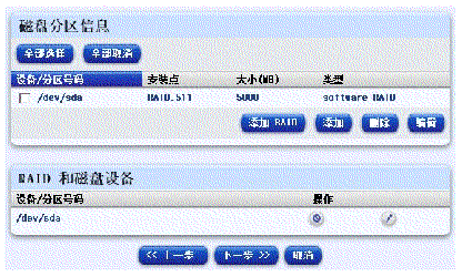 ��ͼ��ʾ���� RAID �ġ����̷�����Ϣ�����ڡ�