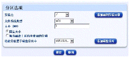 ��ͼ��ʾ the Solaris x86 Partition Options table.