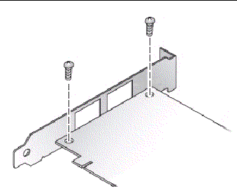 Figure that shows how to remove the bracket screws.