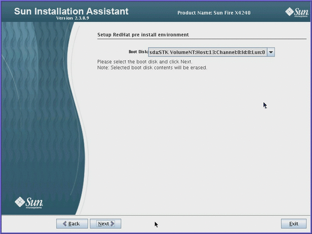 Graphic showing the Pre–installation environment setup screen.