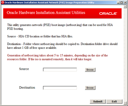 La utilidad de PXE de ejecución automática de Windows.