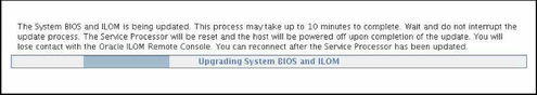 image:A screen capture showing the system BIOS and ILOM update status window.