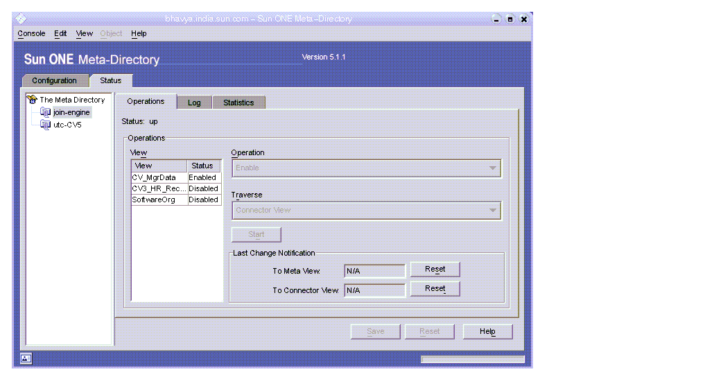 Figure shows the contents in the’Operations’ window for the Join Engine.