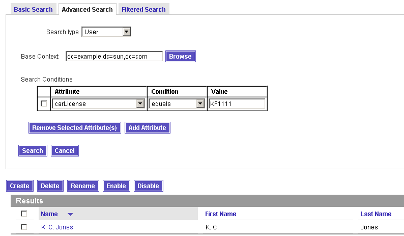 Example results: Searching for a license number.