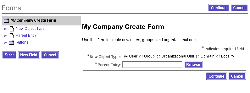 Previewing your customized form.