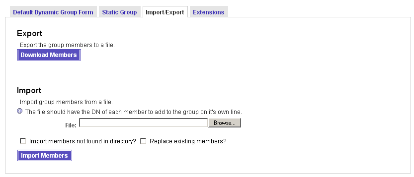 Use the Import/Export page to export your current configuration  to a file or to import a configuration from a file.