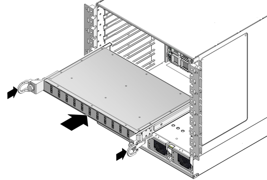 Illustration shows installing the midplane stiffener.