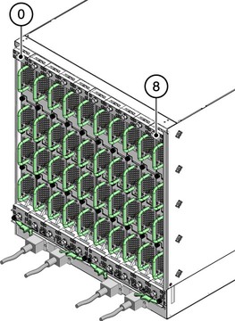 Illustration shows the numbering of the fabric card slots.