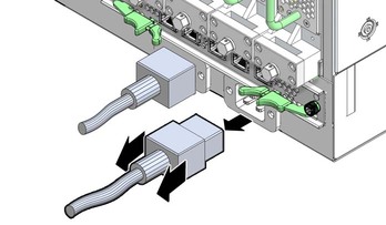 Illustration shows a power cord being removed.