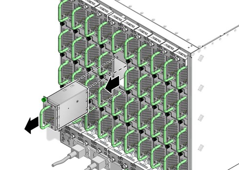 Illustration shows a fan being removed.