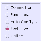 Screenshot of the SunVTS CDE test mode panel.