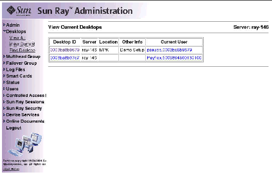 As usual, it is preferable to use the utadmin command rather than this visual display.