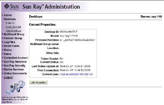 As usual, it is preferable to use the utadmin command rather than this visual display.