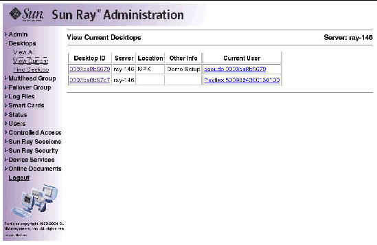 As usual, it is preferable to use the utadmin command rather than this visual display.