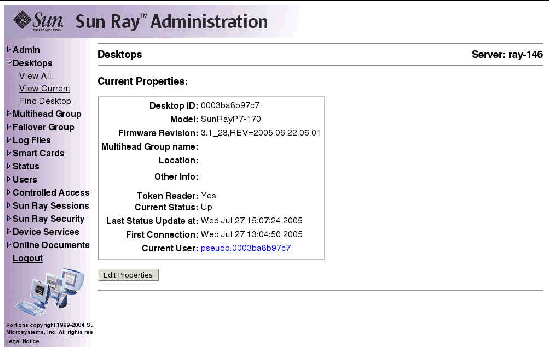 As usual, it is preferable to use the utadmin command rather than this visual display.