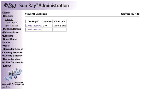 As usual, it is preferable to use the utadmin command rather than this visual display.