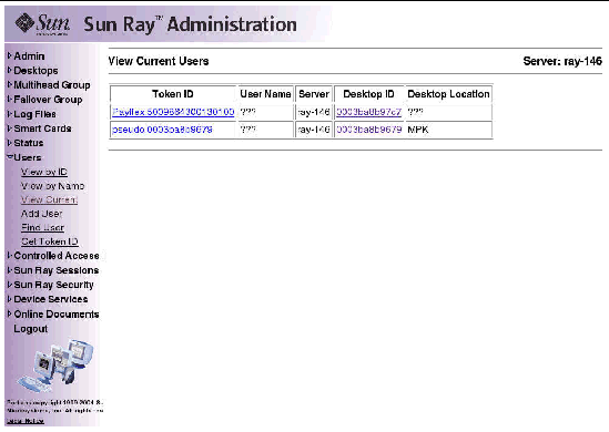 As usual, it is preferable to use the utadmin command rather than this visual display.