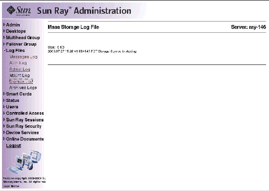 As usual, it is preferable to use the utadmin command rather than this visual display.