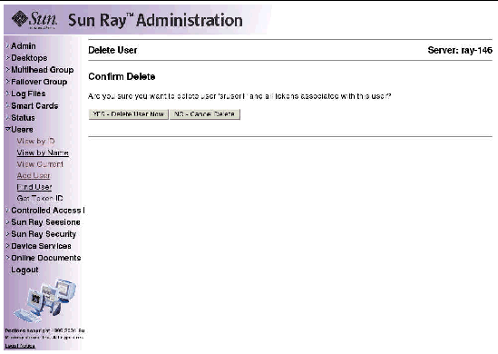 As usual, it is preferable to use the utadmin command rather than this visual display.