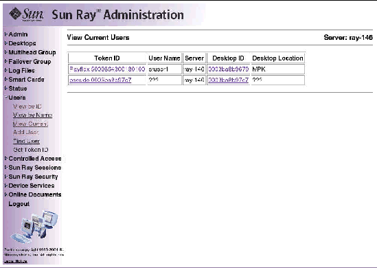 As usual, it is preferable to use the utadmin command rather than this visual display.