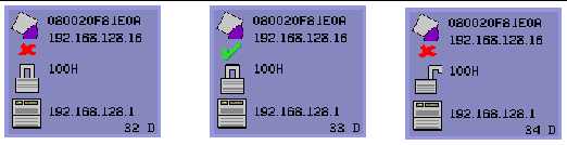 Three contrasting OSDs show an unauthenticated locked state on the left, authenticated locked state in the middle, and unauthenticated unlocked on the right.