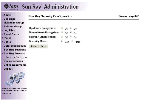 This screen shows the policy change options available for card users and non-card users. Use the utadm command to change policies without having to use the Admin GUI.