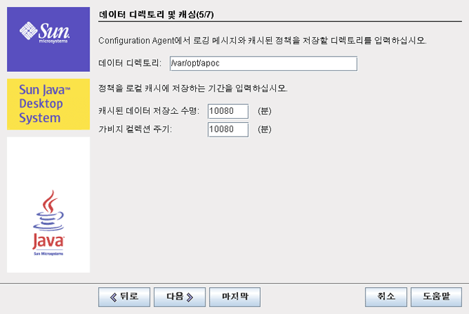 Configuration Agent, 데이터 디렉토리