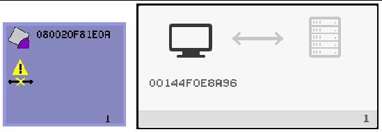 OSD shows a Sun Ray symbol and Ethernet address, and indicates no Ethernet signal.