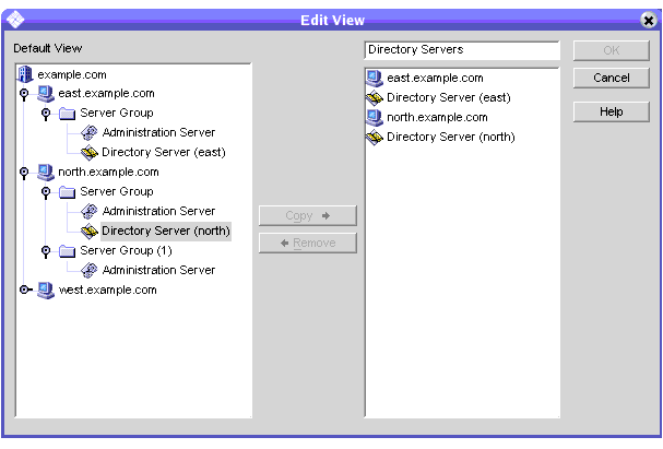 The figure shows customization of a navigation tree view.