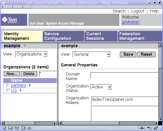 Access Manager Legacy mode 6.3–based Console 