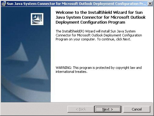 the InstallShield Wizard Welcome Screen