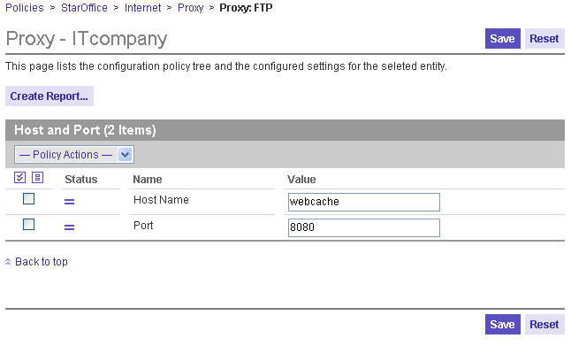 Proxy set subpage