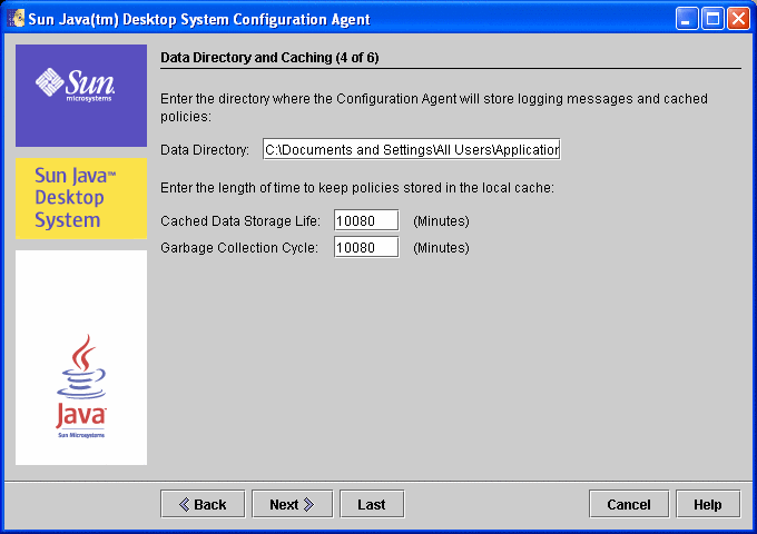 Configuration Agent, Data Directory
