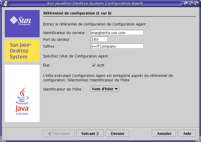 Configuration Agent, référentiel de configuration