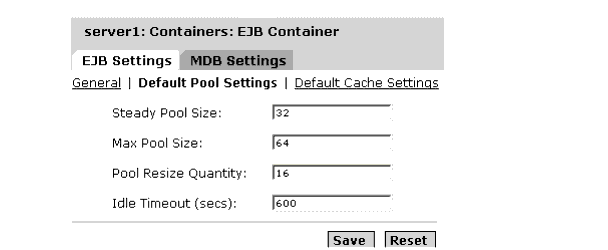 Figure shows how to set the log level from the EJB Container.