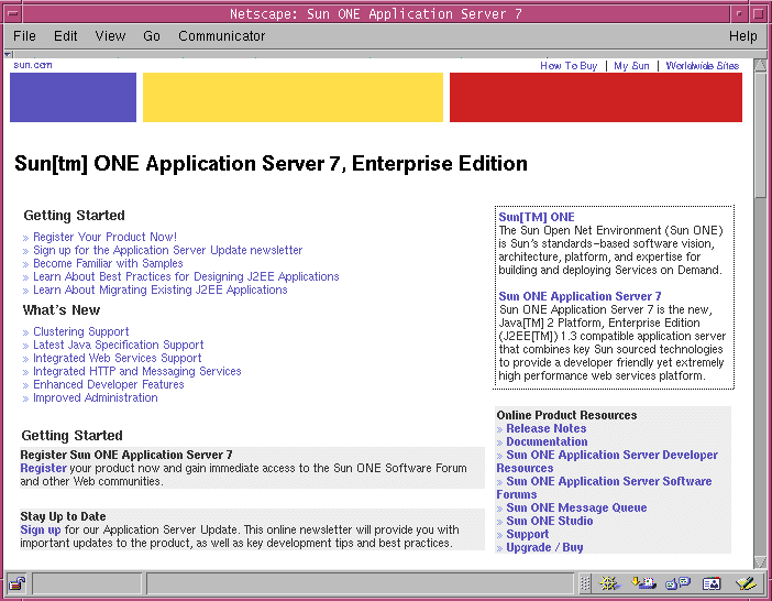 HTTP server welcome page