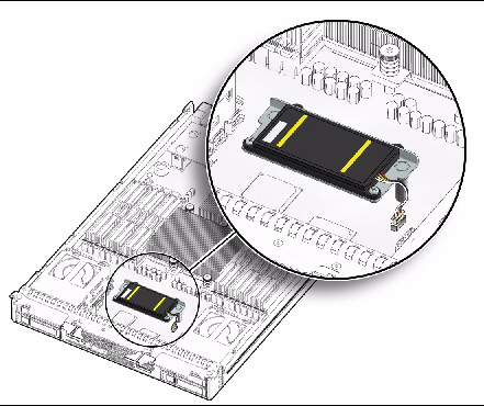REM battery attached to the motherboard using the bracket