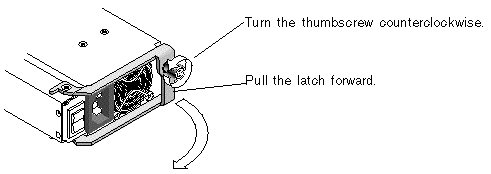 Figure showing the power supply and fan module partially removed from the chassis.