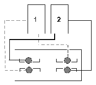 Diagram showing a SCSI array configuration.